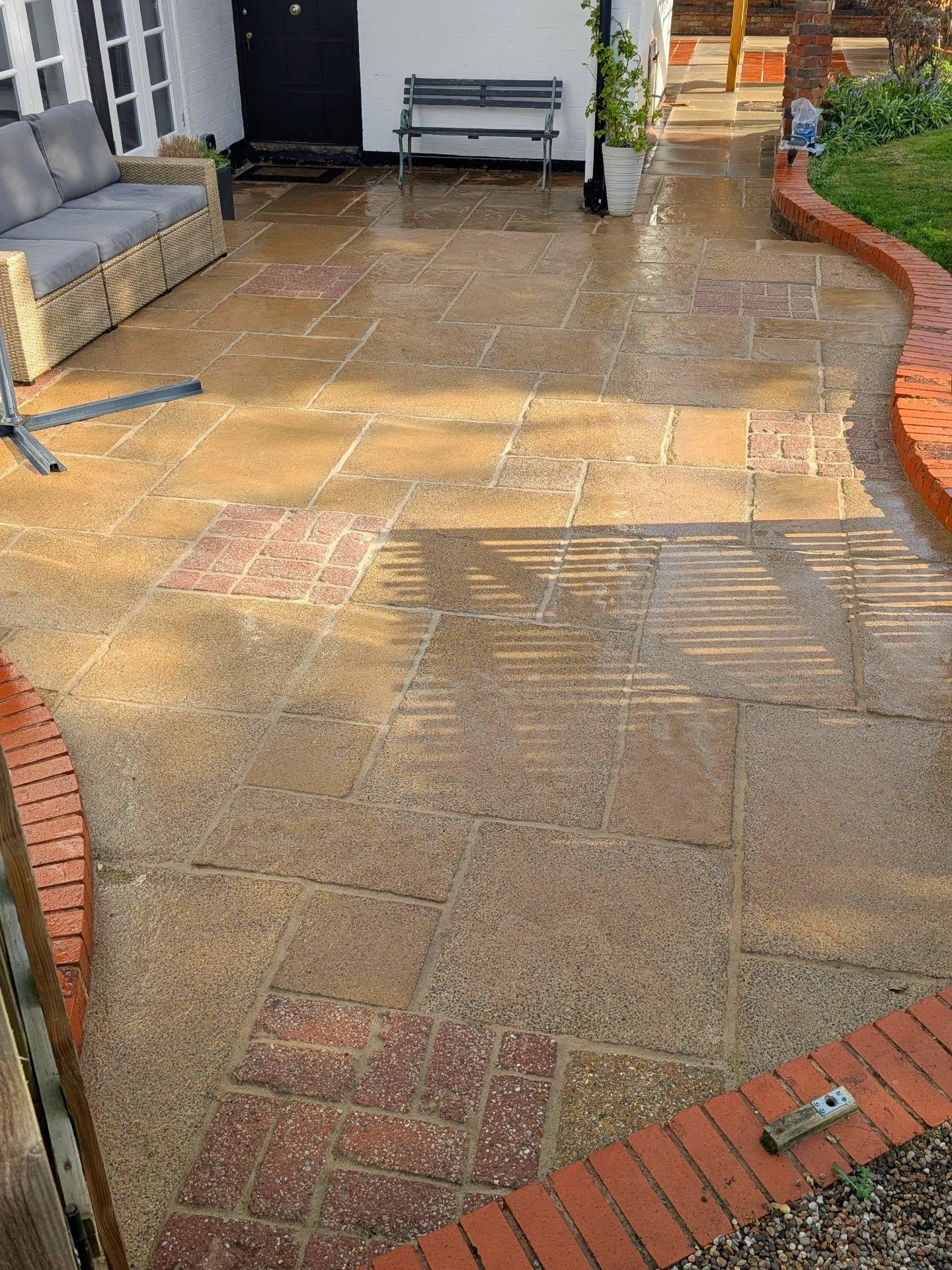Hard-standing after pressure washing