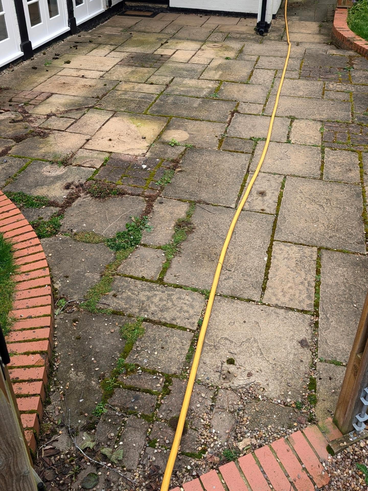 Hard-standing before pressure washing